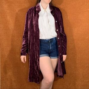 Vintage purple velvet jacket, size XL